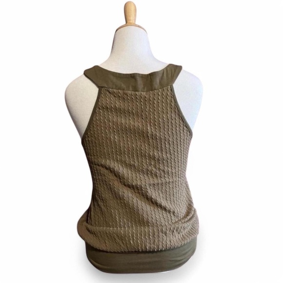 Y2K Charlotte Russe Olive Green Knit Tank Top Sleeveless Boho Indie Core L - Picture 2 of 6